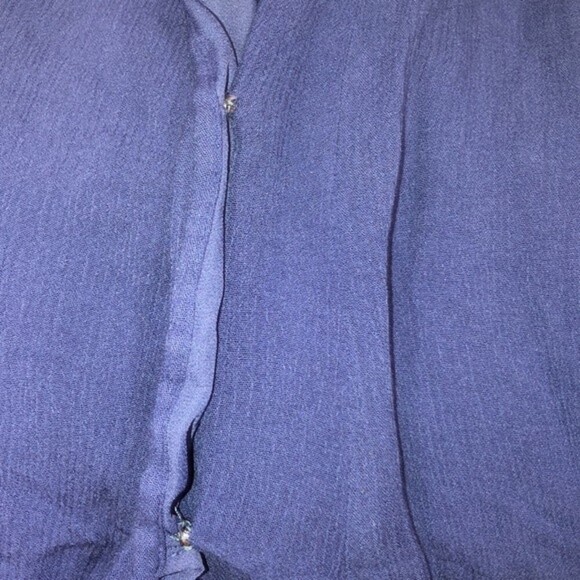 Lulus size small blue crinkle fabric maxi wrap dress - Picture 8 of 10
